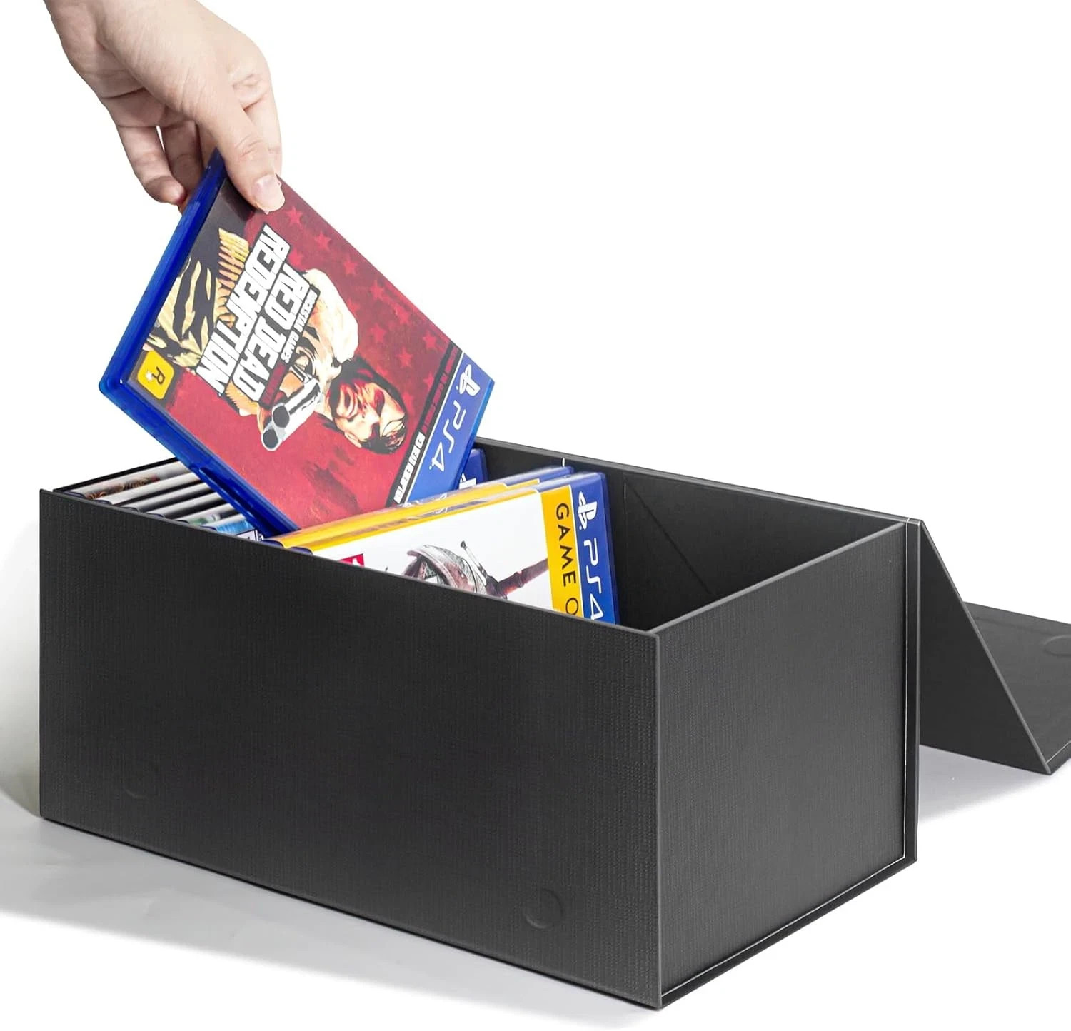 Video Game Storage Box Magnetic Case Holds 20 Blu-Ray Games – 1 Pack
