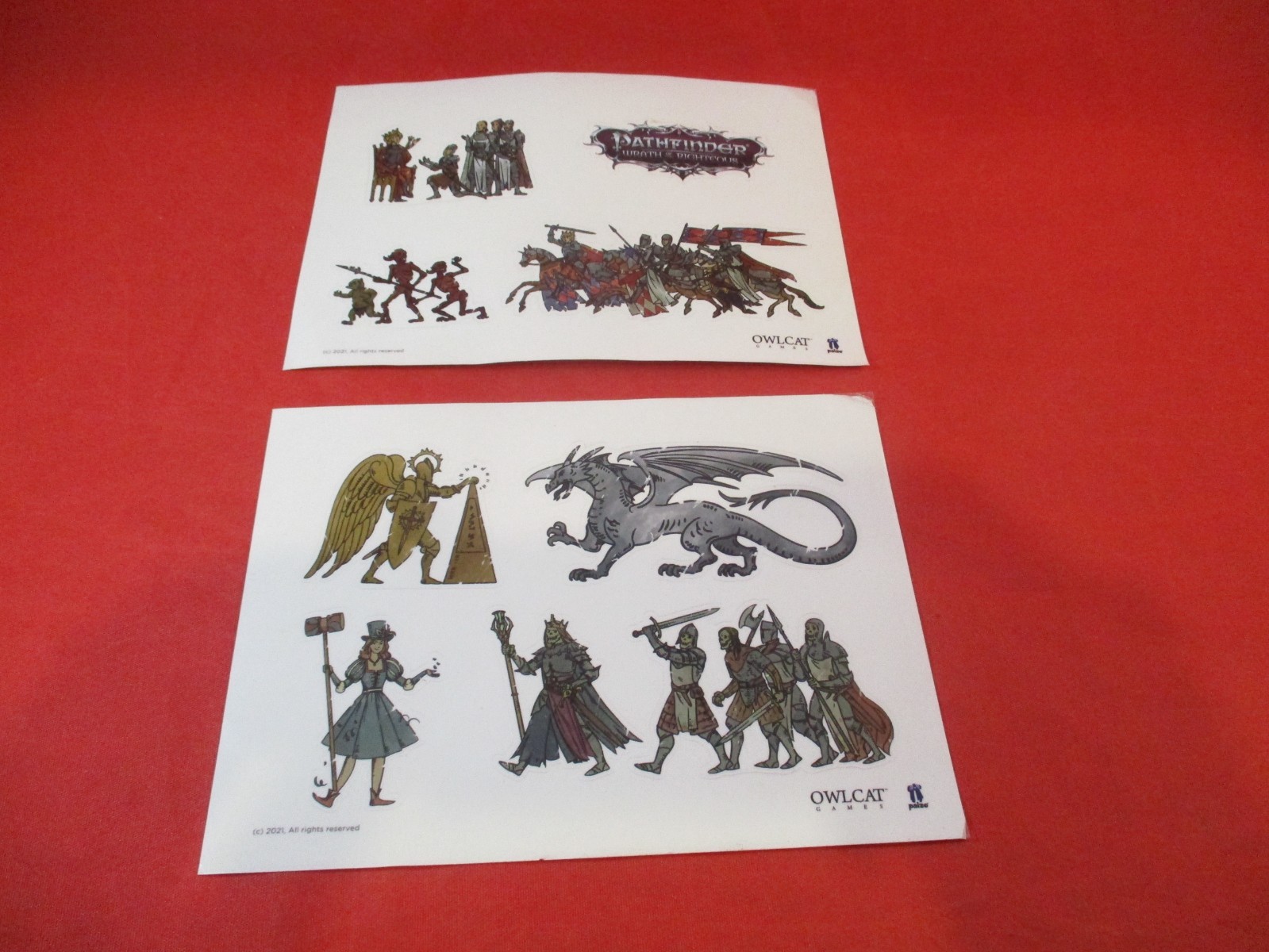 Pathfinder Wrath of the Righteous PC Playstation 4 PS4 Promo Sticker Sheets