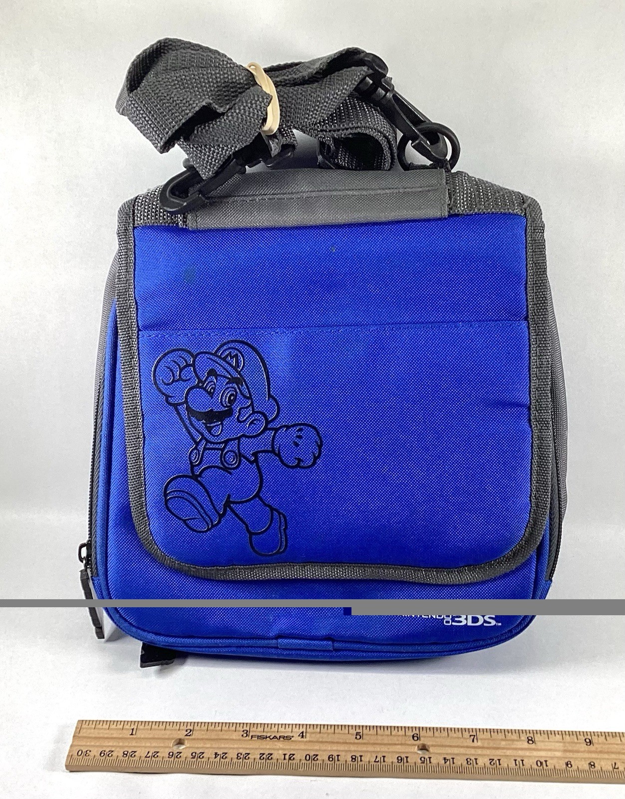 Nintendo Game Boy 3DS Super Mario Blue Travel Carry Case with Strap