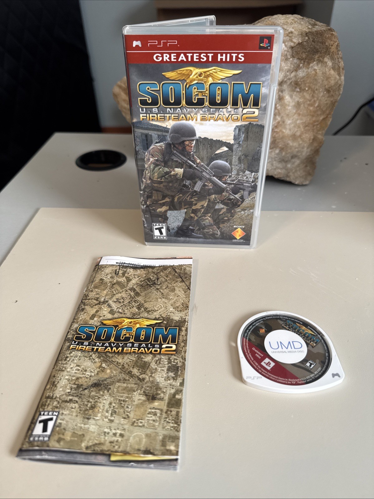 SOCOM US Navy Seals Fireteam Bravo 2 Sony PSP GH. Tested. CIB. Clean Throughout!