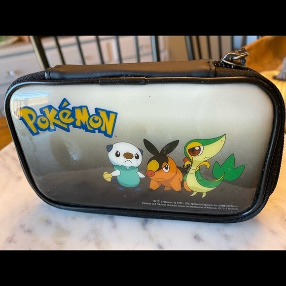 Pokemon Black and White Soft Zip Travel Case Nintendo DS 2011 Oshawott Snivy …