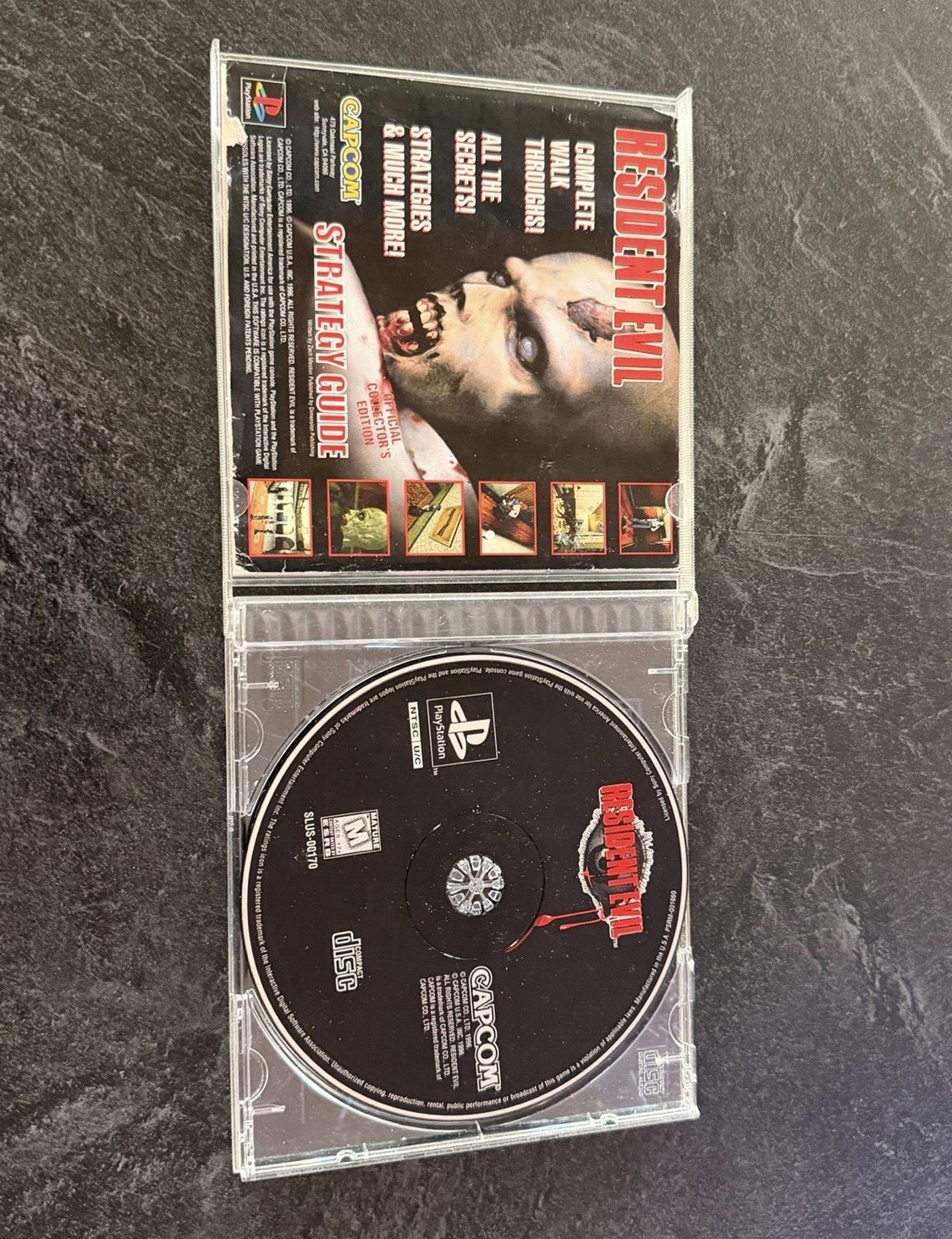 Resident Evil Sony PlayStation 1 Black Label Game, 1996 Edition Complete in Box