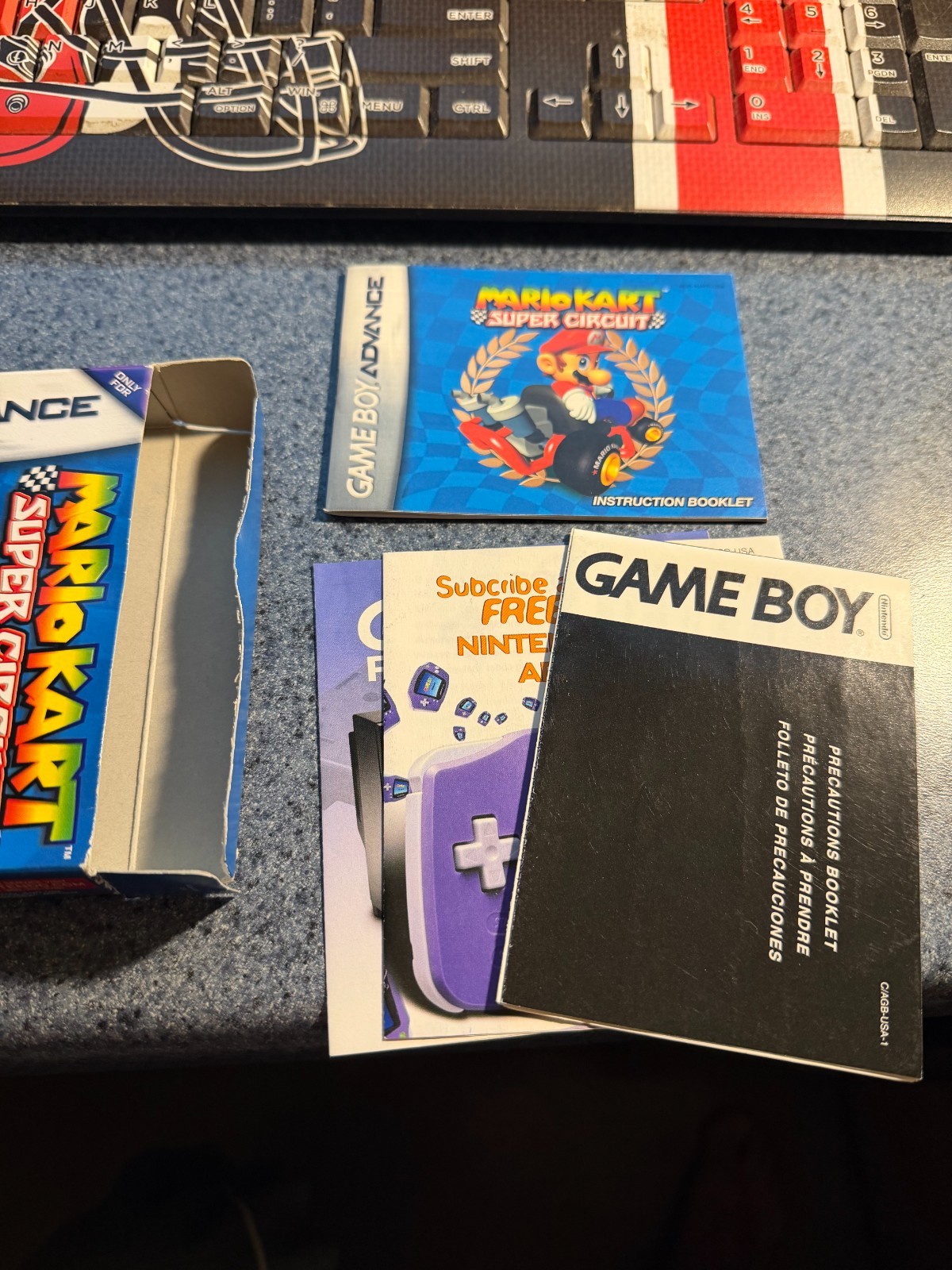 Mario Kart Super Circuit for Game Boy Advance Complete in Box (CIB)
