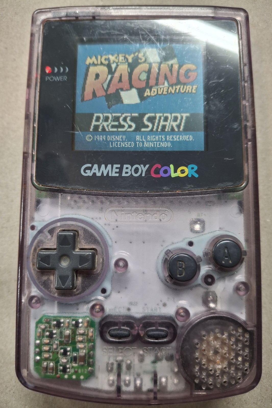 Nintendo Game Boy Color Atomic Purple W/ Two Games