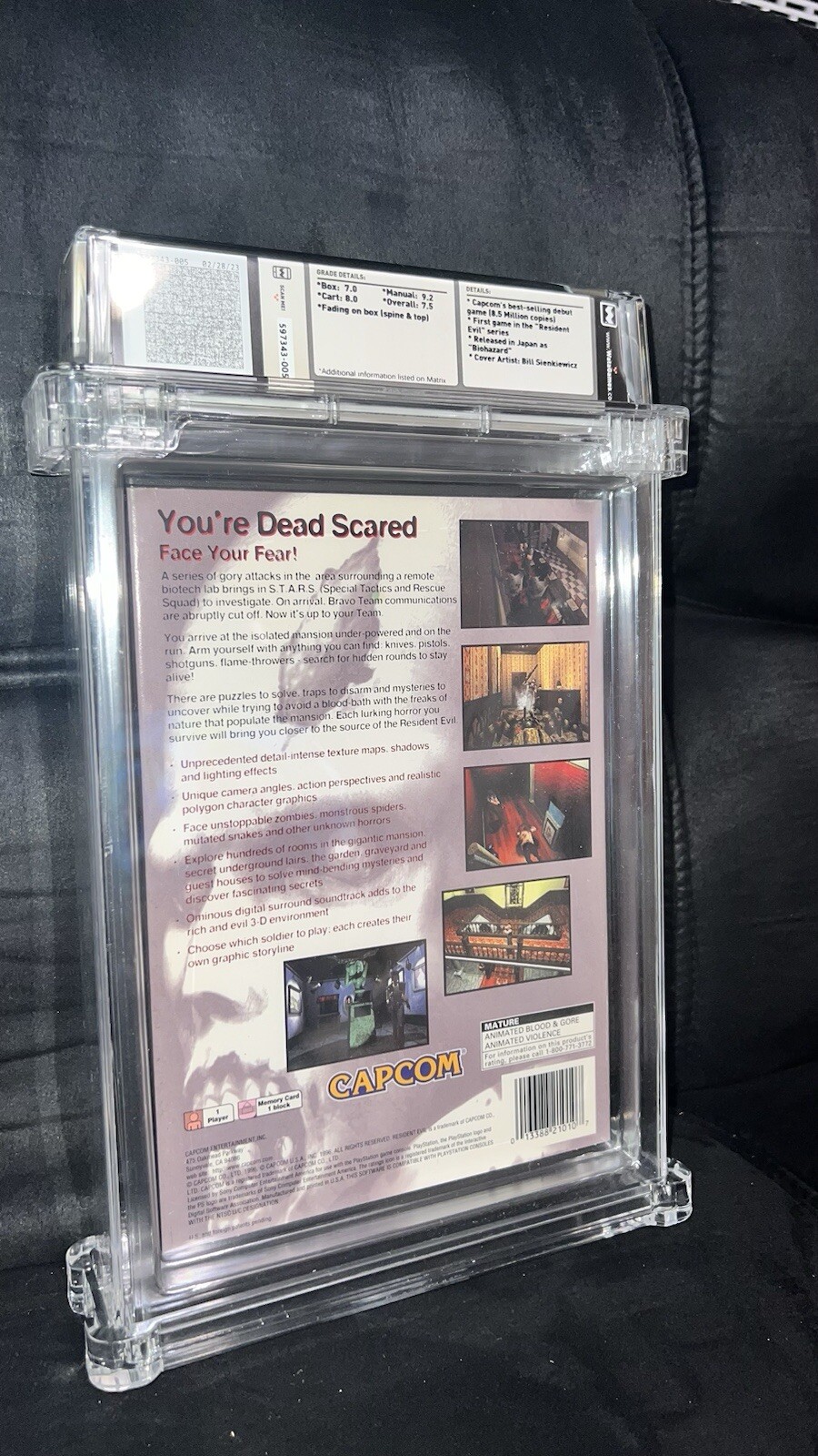 Resident Evil long Box Graded 7.5🔥 (Sony PlayStation 1, 1996)