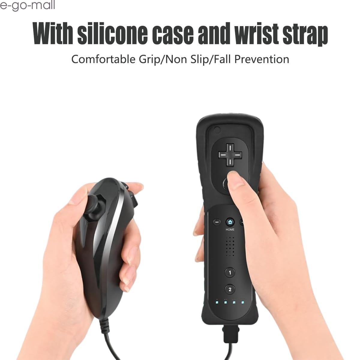 2 in 1 Motion Plus Wii Rmote Nunchuck Controller for Nintendo Wii/Wii U Game