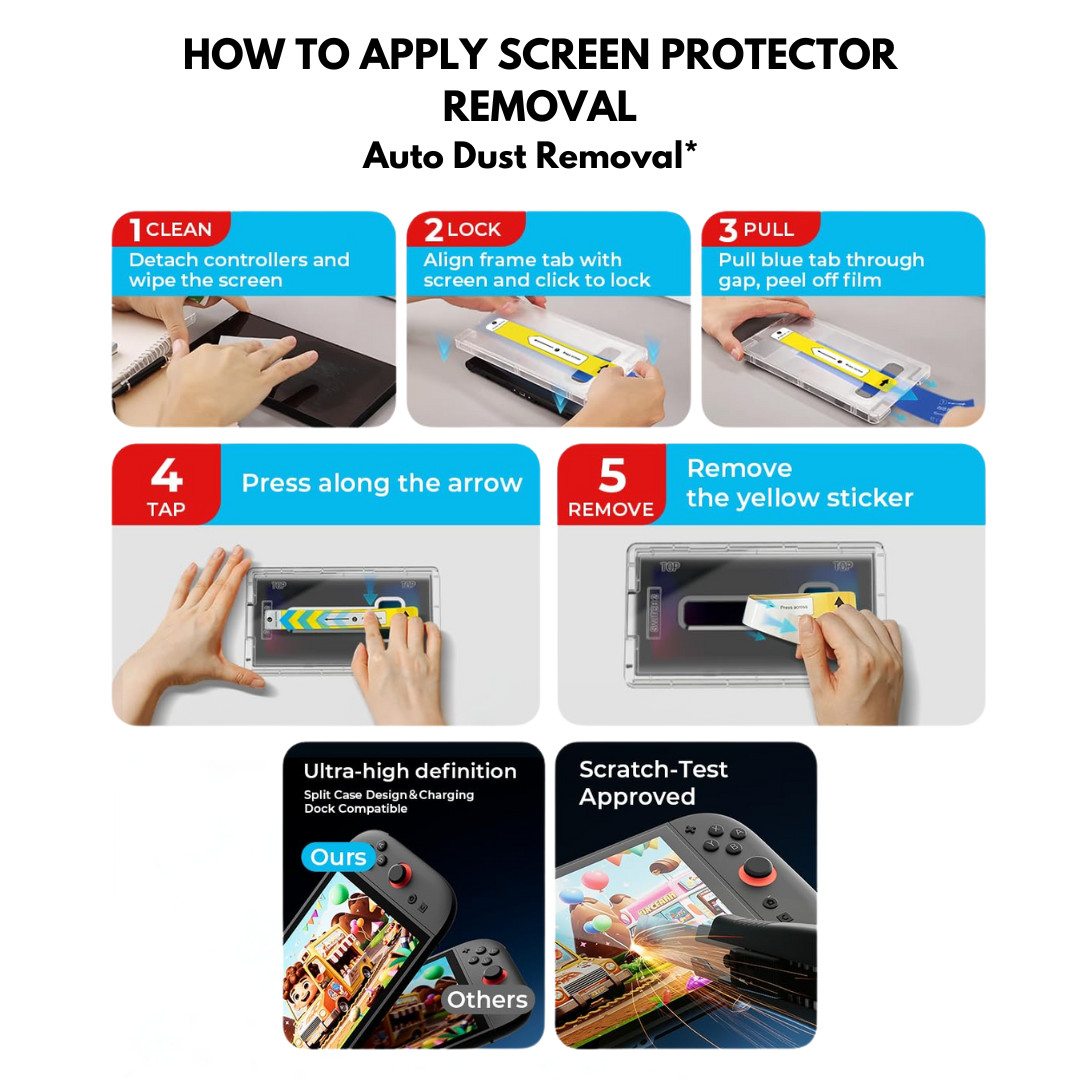 2-Pack Screen Protector for Nintendo Switch 2 (2025) Tempered Glass 9H Film