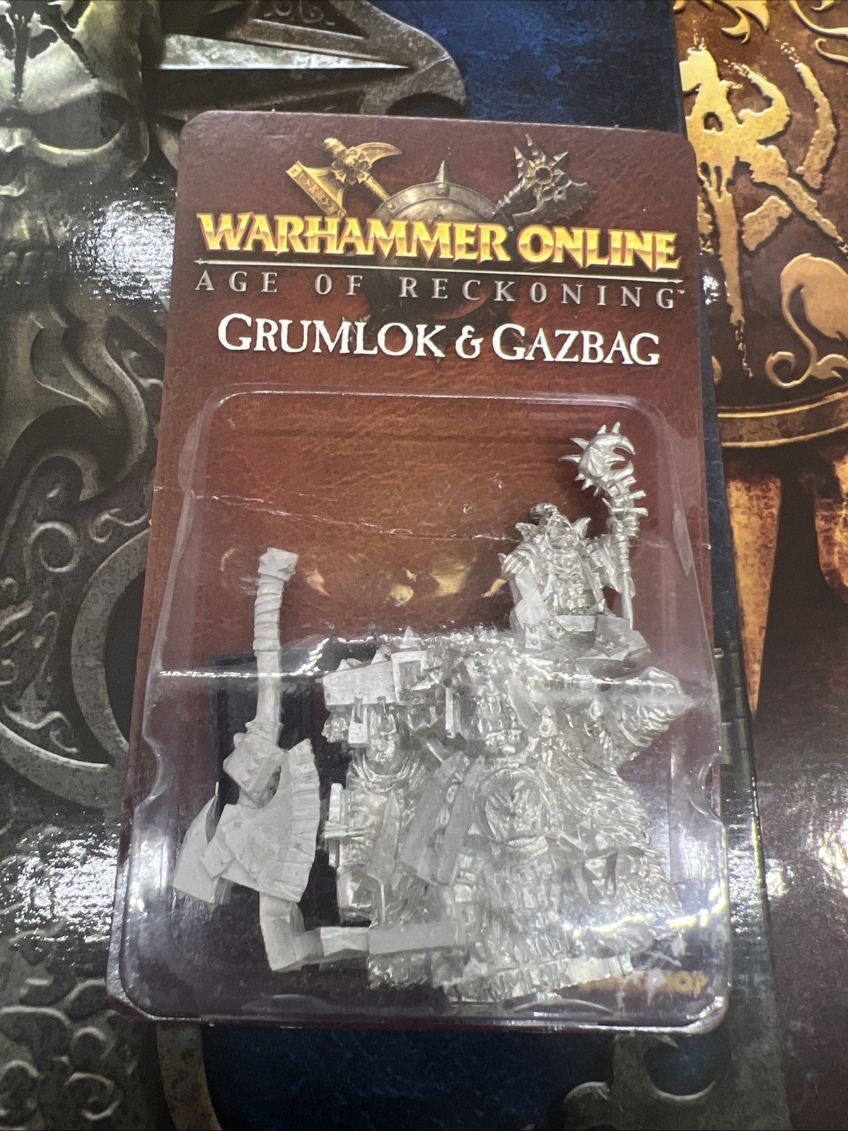 Warhammer Age of Reckoning Collectors Books & Grumlok Gazbag Figure Only NO GAME