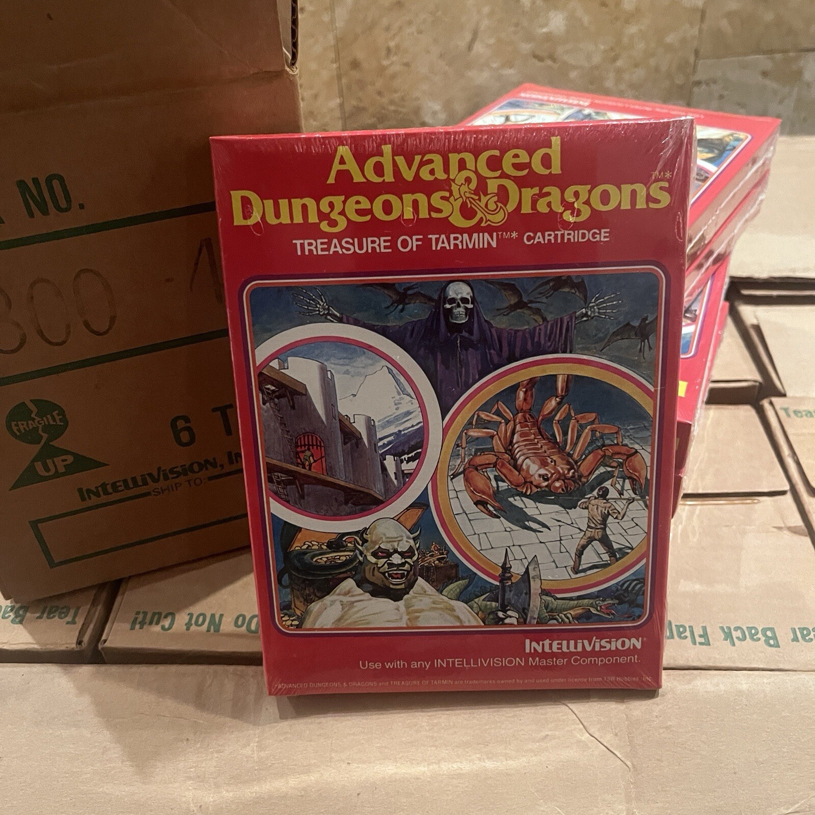 Advanced Dungeon&Dragon Treasure Tarmin Intellivision Factory Box 6 Sealed Games