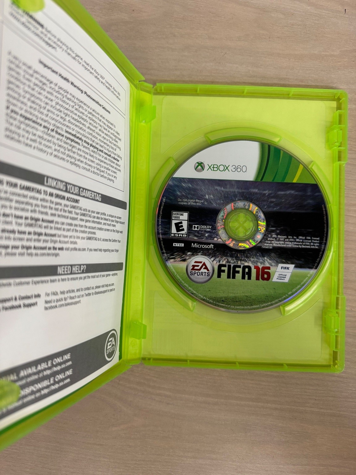 FIFA 16 Xbox 360 Video Game Soccer Sports Xbox Live Kinect Legends