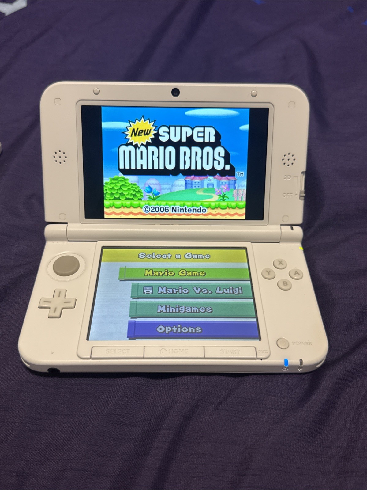 Nintendo 3DS XL / LL *Region Free*— 3 Games Included + Charger —Read Description