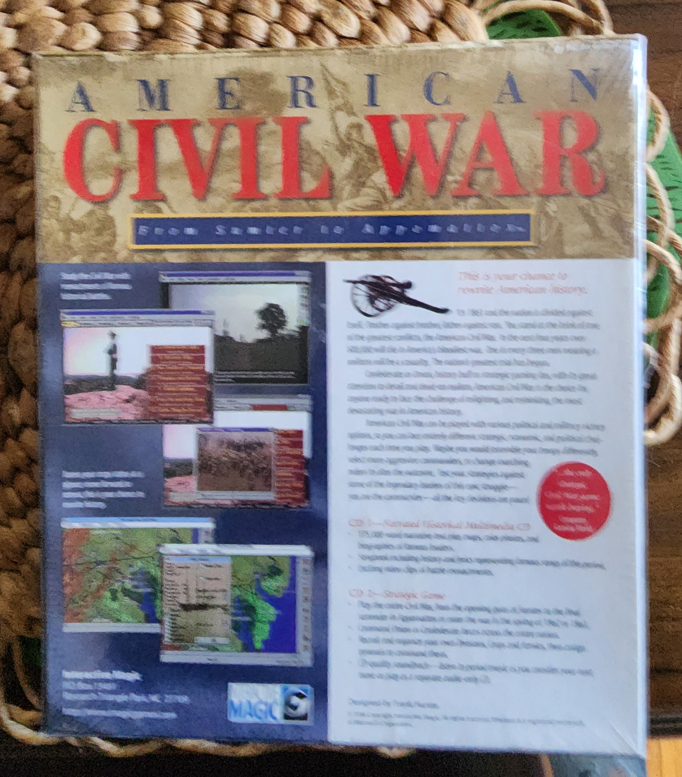 American Civil War From Sumter to Appomattox (1996)PC Big Box NEW Factory Sealed