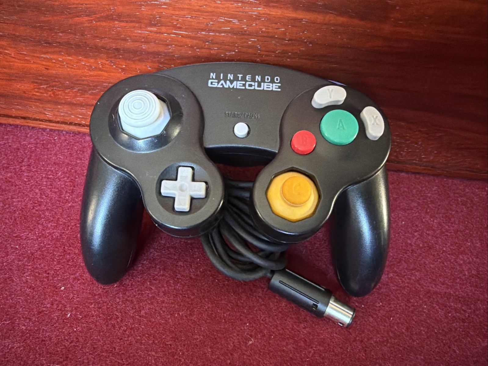 Nintendo GameCube Controller Black, OEM Cleaned Tested And Works