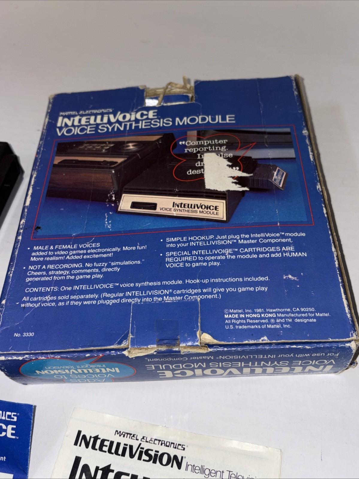 Mattel Intellivision Intellivoice Voice Synthesis Module Boxed Tested W/ Tron