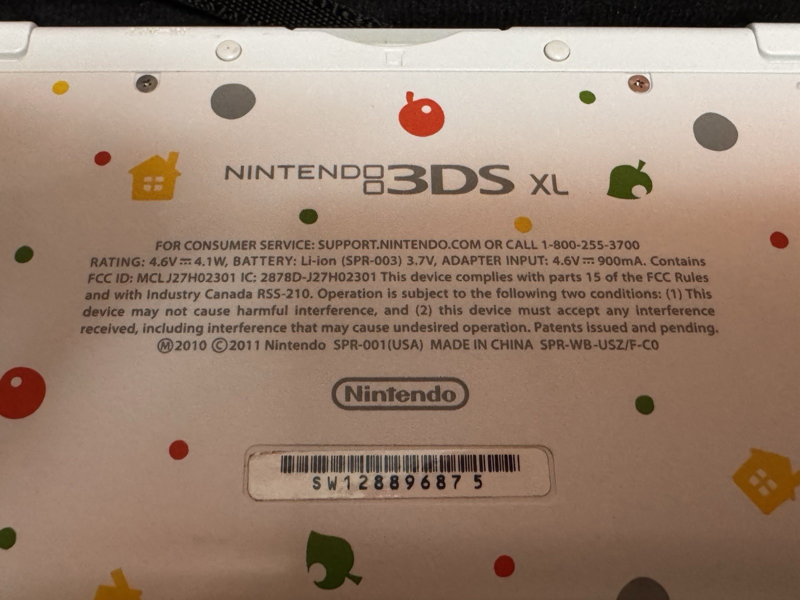 Nintendo 3DS XL White Animal Crossing Limited Edition – Great Condition
