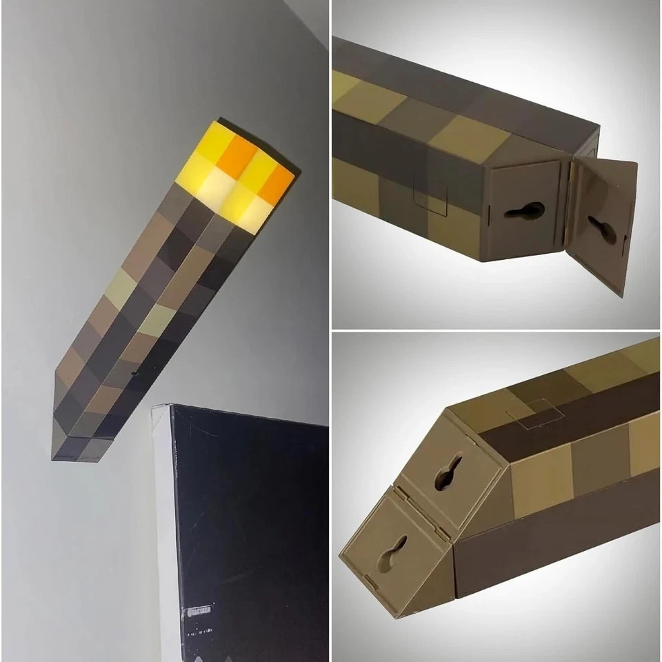 Buy 2 Get One Free 7-Color Minecraft Torch Rechargeable Portable Night LED Light