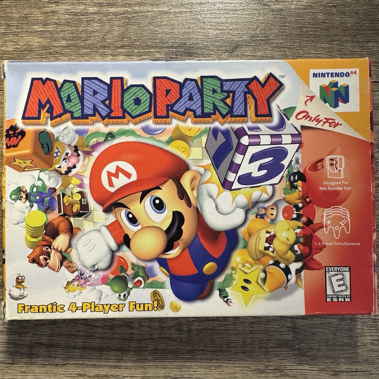Mario Party 1 – Nintendo 64 N64 “Frantic Fun” Variant CIB Authentic Tested Works