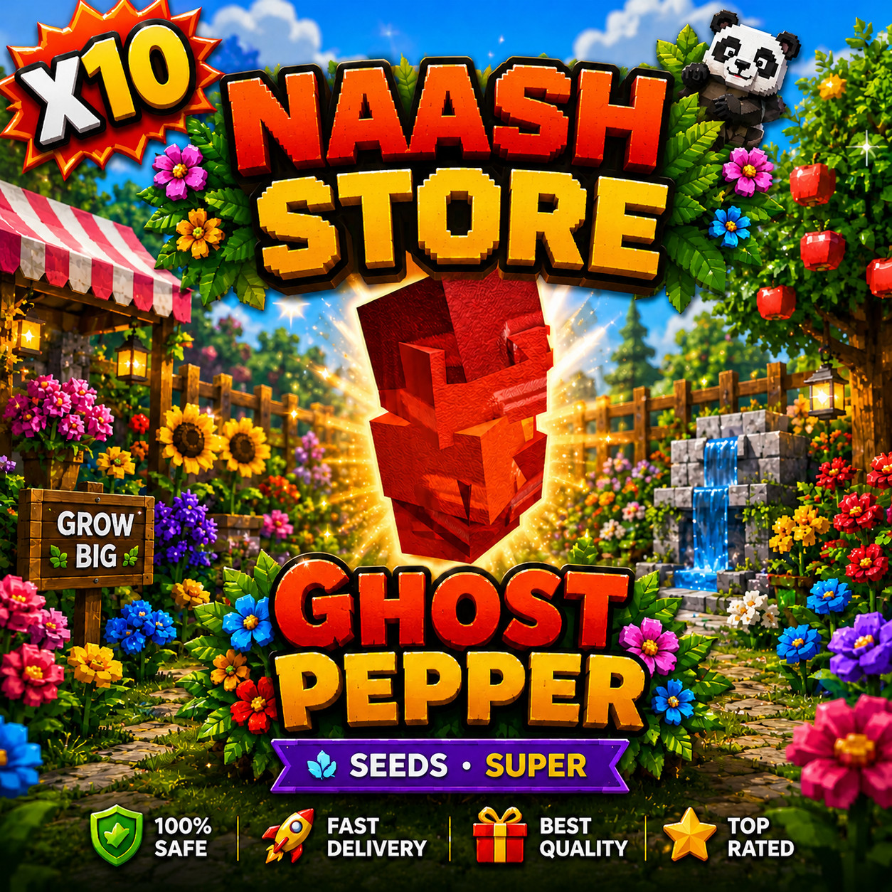 10X Ghost Pepper Seed Grow a Garden 2 Cheap And Fast