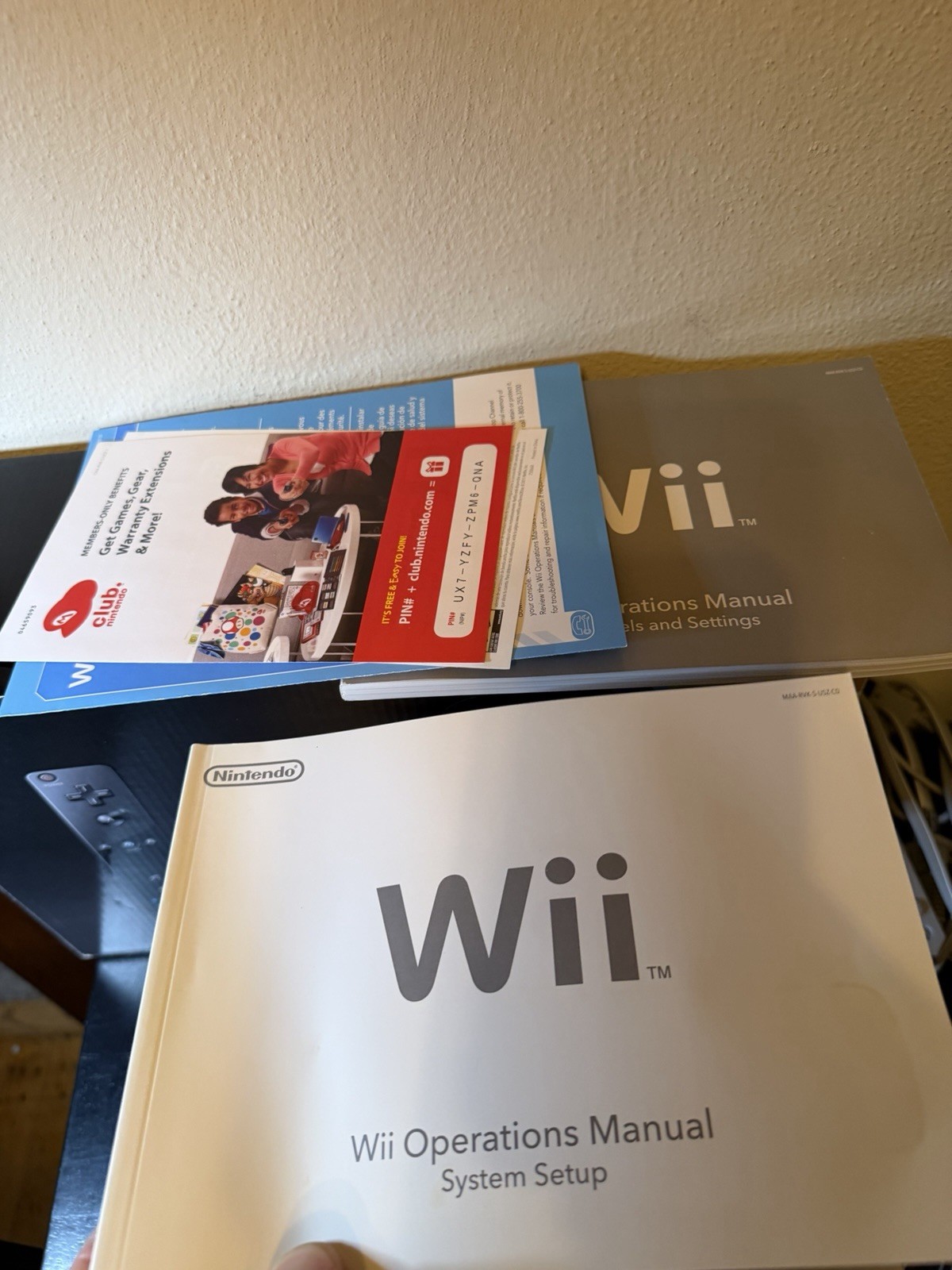 Nintendo Wii Black Console Bundle Wii Motion Plus With Original Box No Game