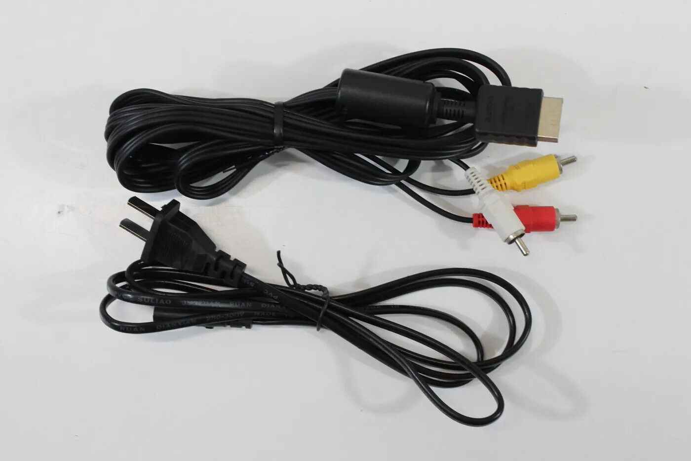 SONY PlayStation PS 1 2 3 Power AC Cord & OEM AV Cable PS1 PS2 PS3 Audio Video