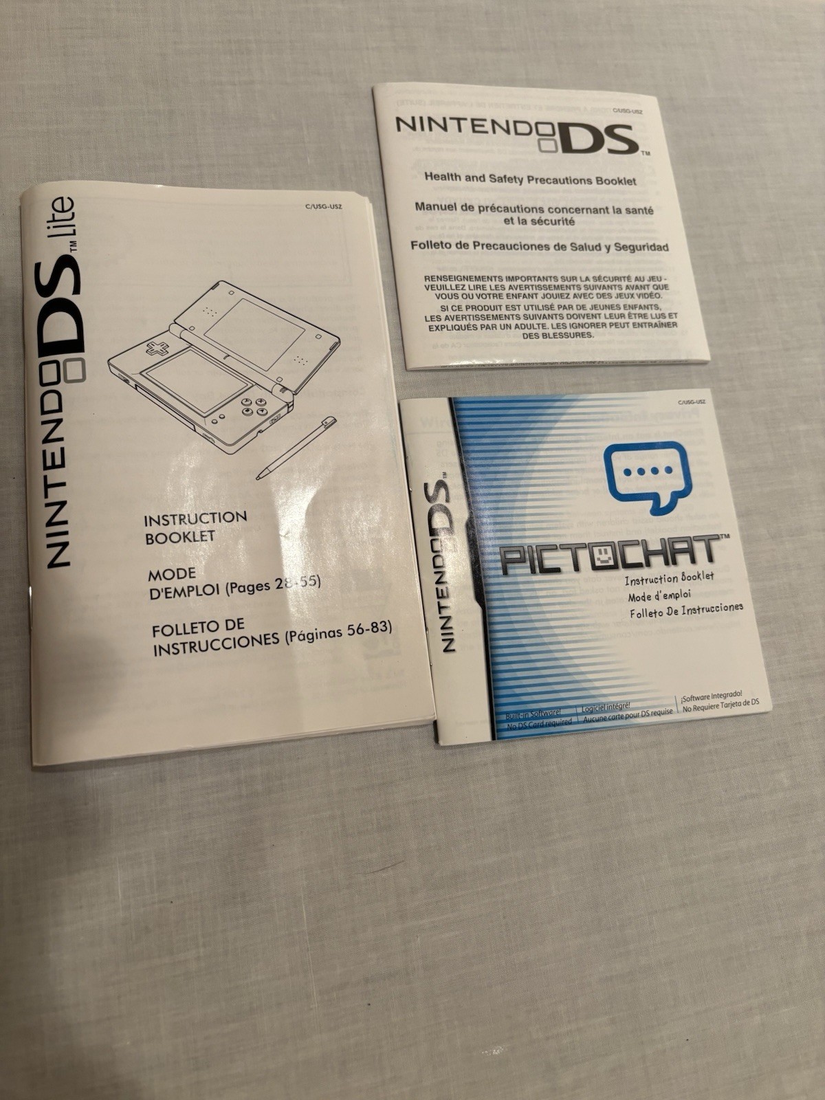 Silver Nintendo DS Handheld System With Metroid Prime Hunters First Hunt Tested