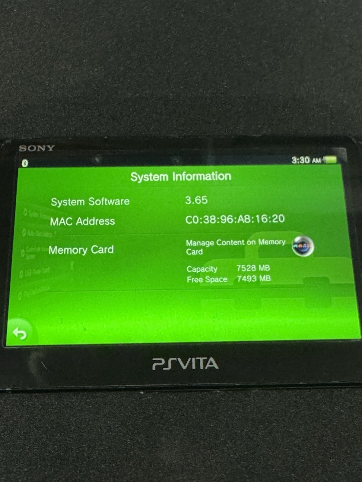 Sony PlayStation Vita Slim PS VITA PCH-2001 Black Console Tested Working W/ 8gb