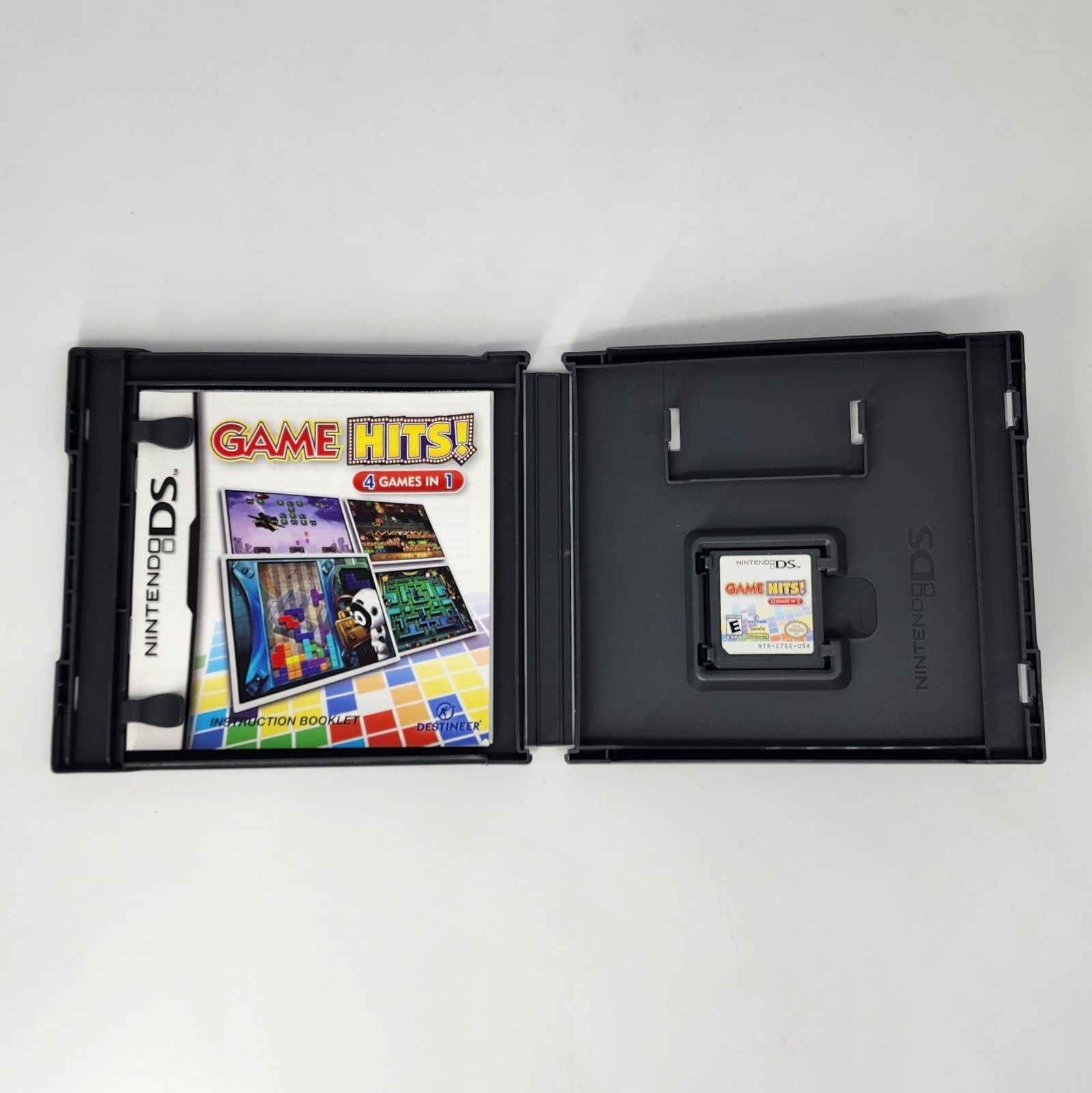 Game Hits! (Nintendo DS, 2010) 4 Games in 1 CIB – TESTED & WORKING – Fast Ship!