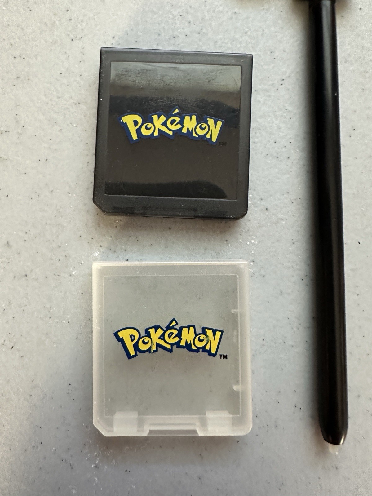 2011 Pokemon Black And White Nintendo DS Styluses, Cases And Cleaning Cloth Used
