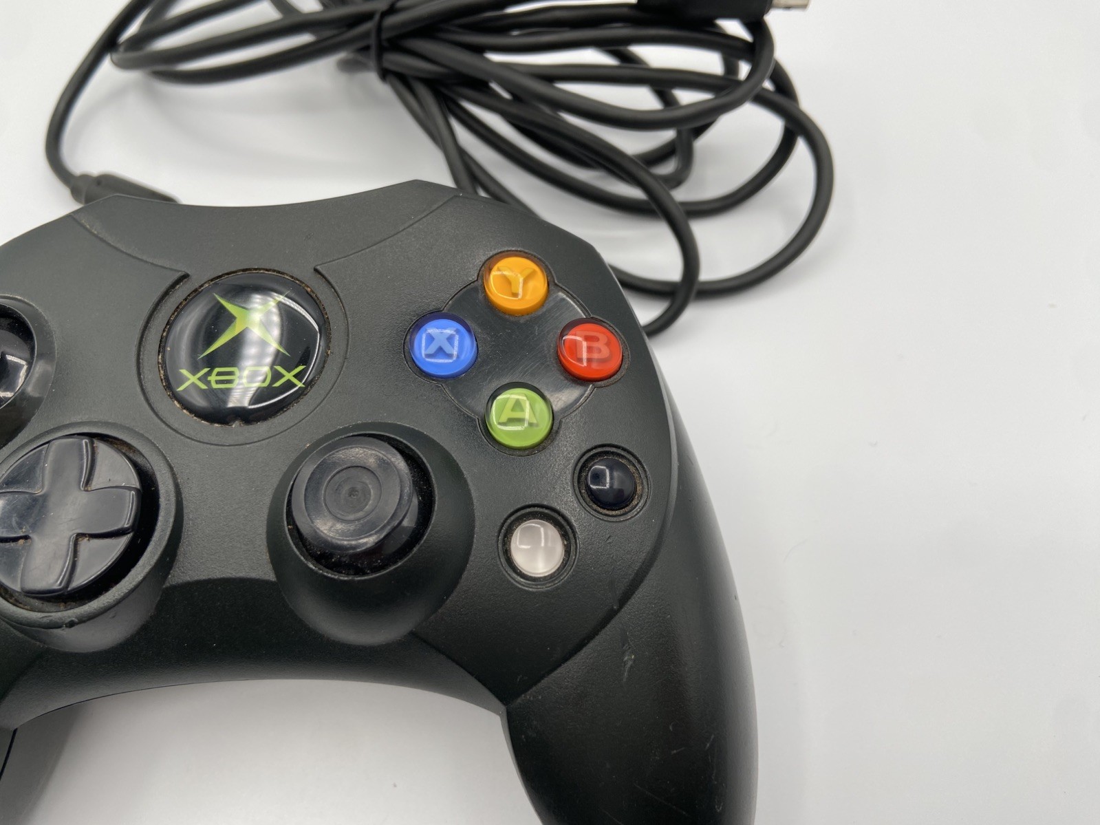 Original Microsoft Xbox Controller S Type Black X08-69873 OEM Wired UNTESTED