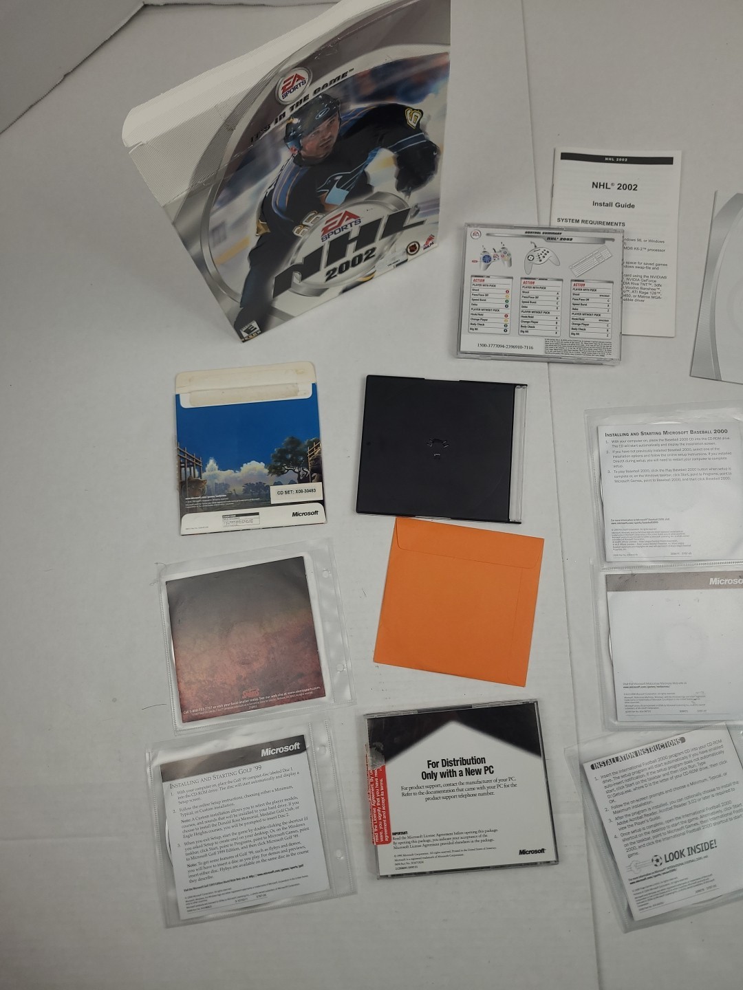 Vintage Lot CD-ROM COMPUTER GAMES DOS Windows Tested Big Box NHL golf Racing