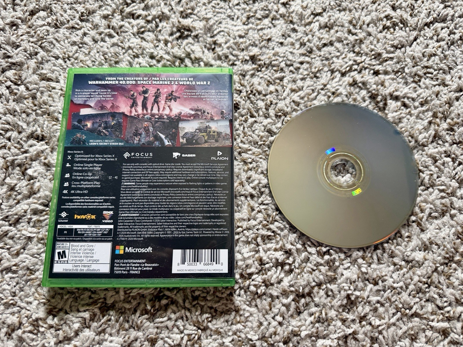 John Carpenter’s Toxic Commando (Microsoft Xbox Series X, 2026) **US Version**