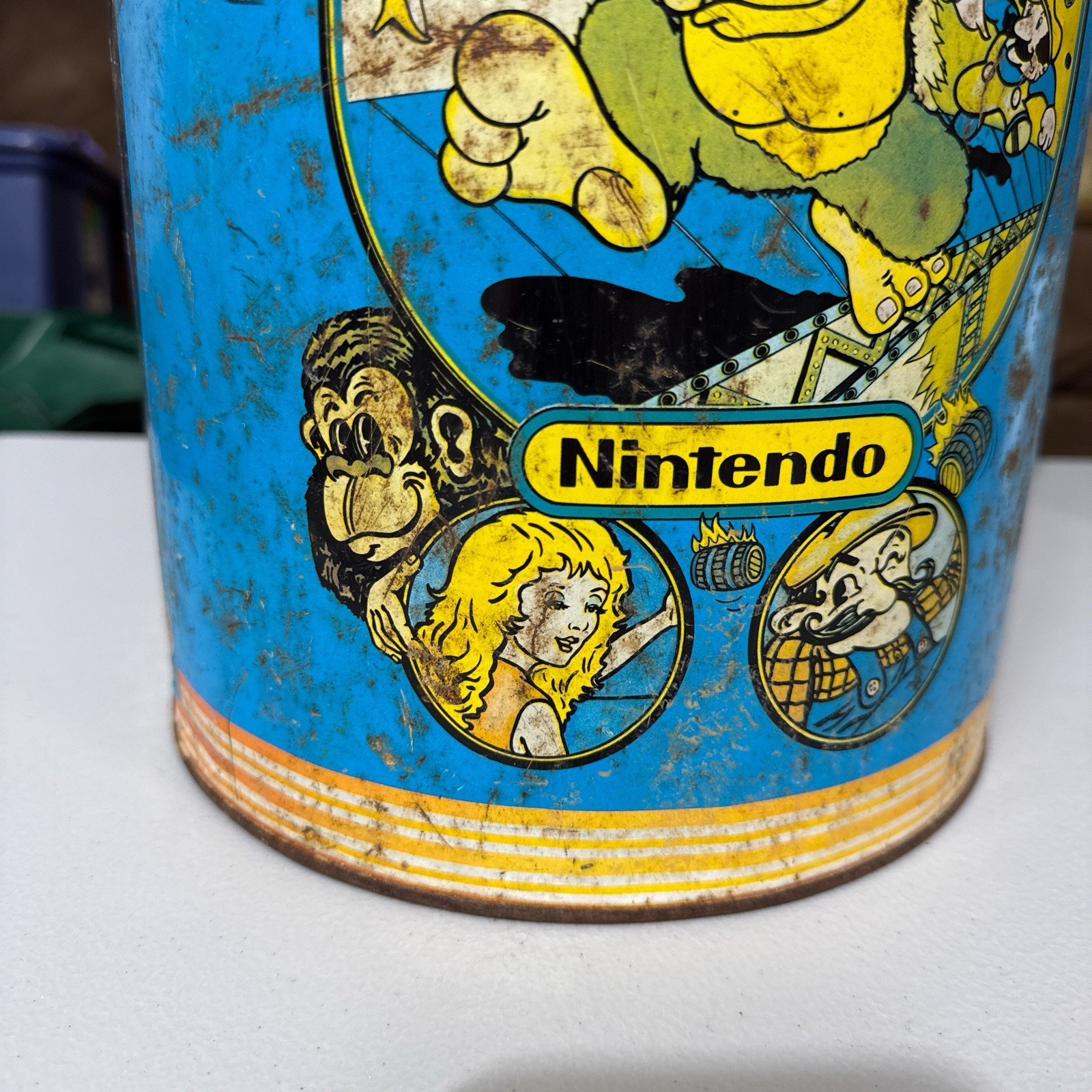 Nintendo DONKEY KONG Garbage Bin Trash Can Waste Basket NES Rare Edition 1982