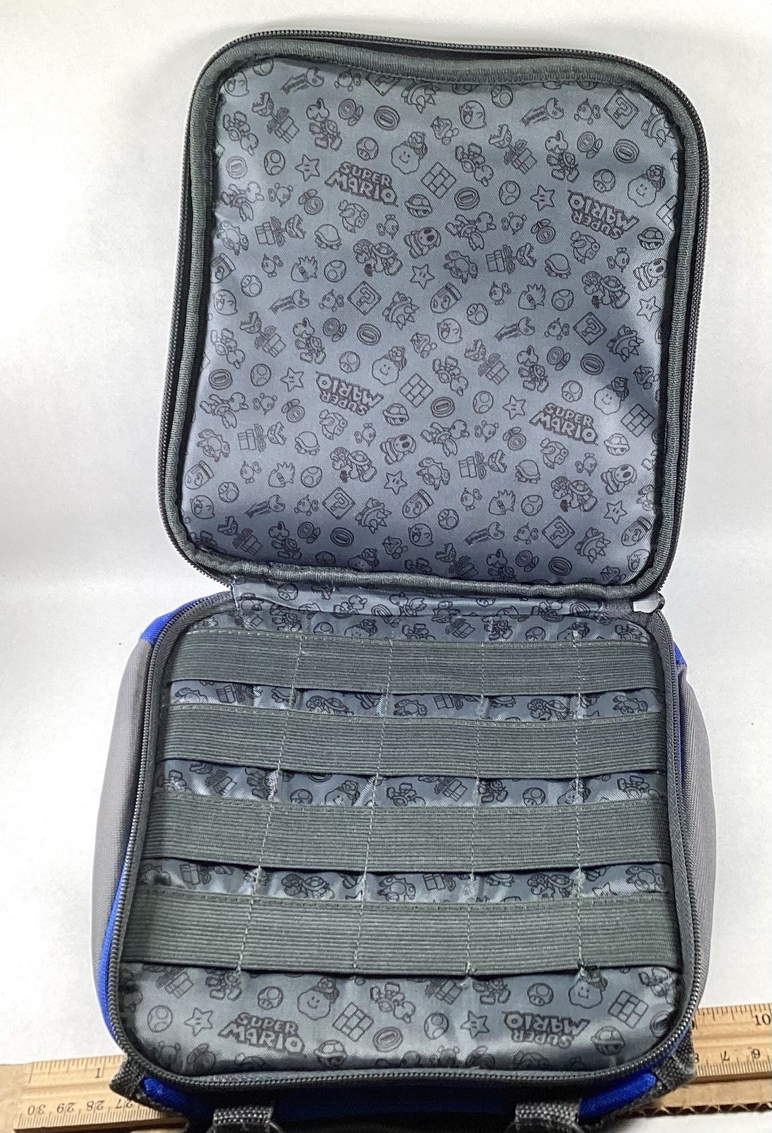 Nintendo Game Boy 3DS Super Mario Blue Travel Carry Case with Strap