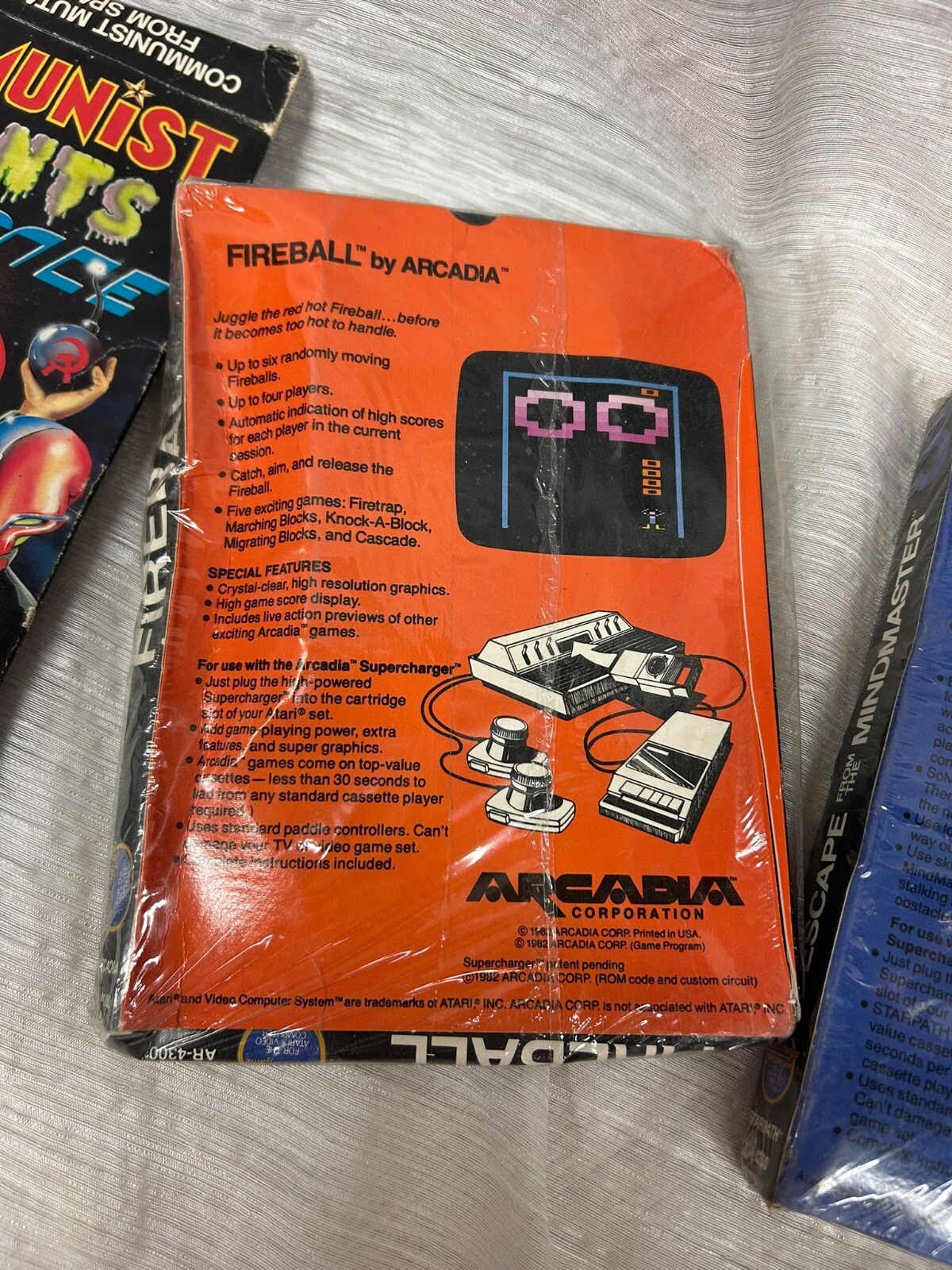 Atari Video Supercharger Games 3 Sealed Suicide Mission Fireball Mindmaster
