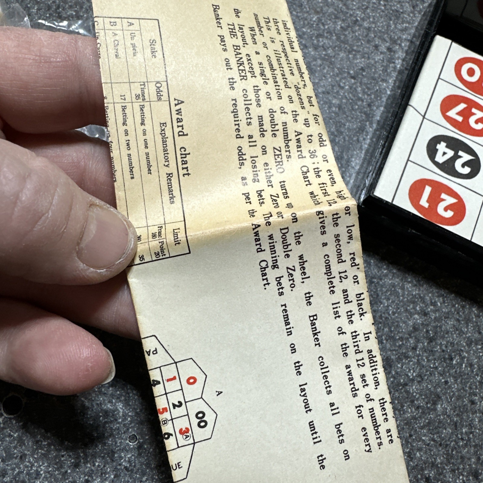Vintage Mini Roulette Wheel Game With Chips, Instructions And Board Hong Kong
