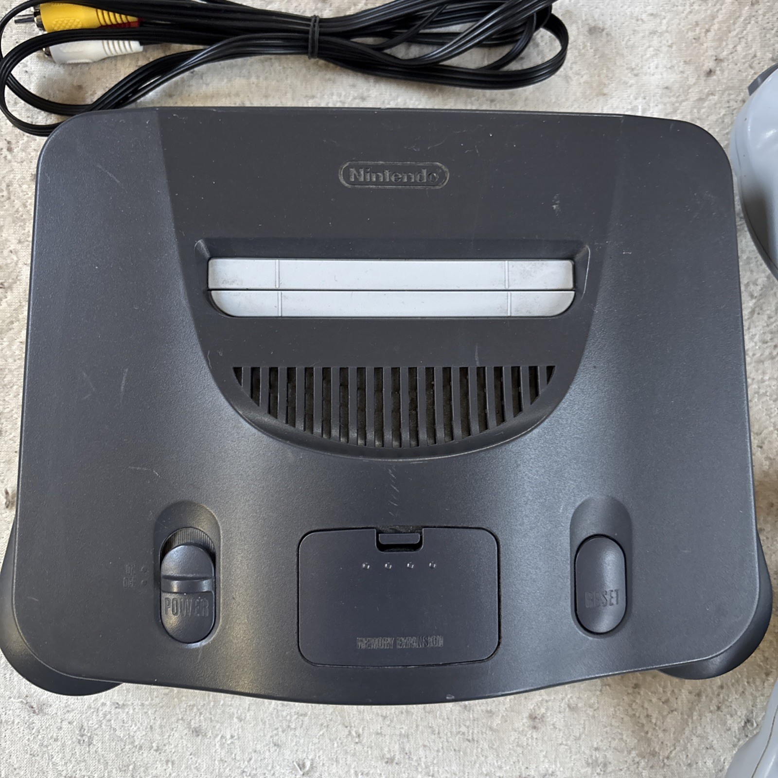 Nintendo 64 N64 OEM Console Complete Bundle with OEM Controllers And Av Cord