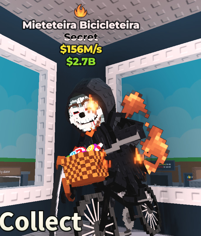 Steal A Brainrot Mieteteira Bicicleteira 156m/s