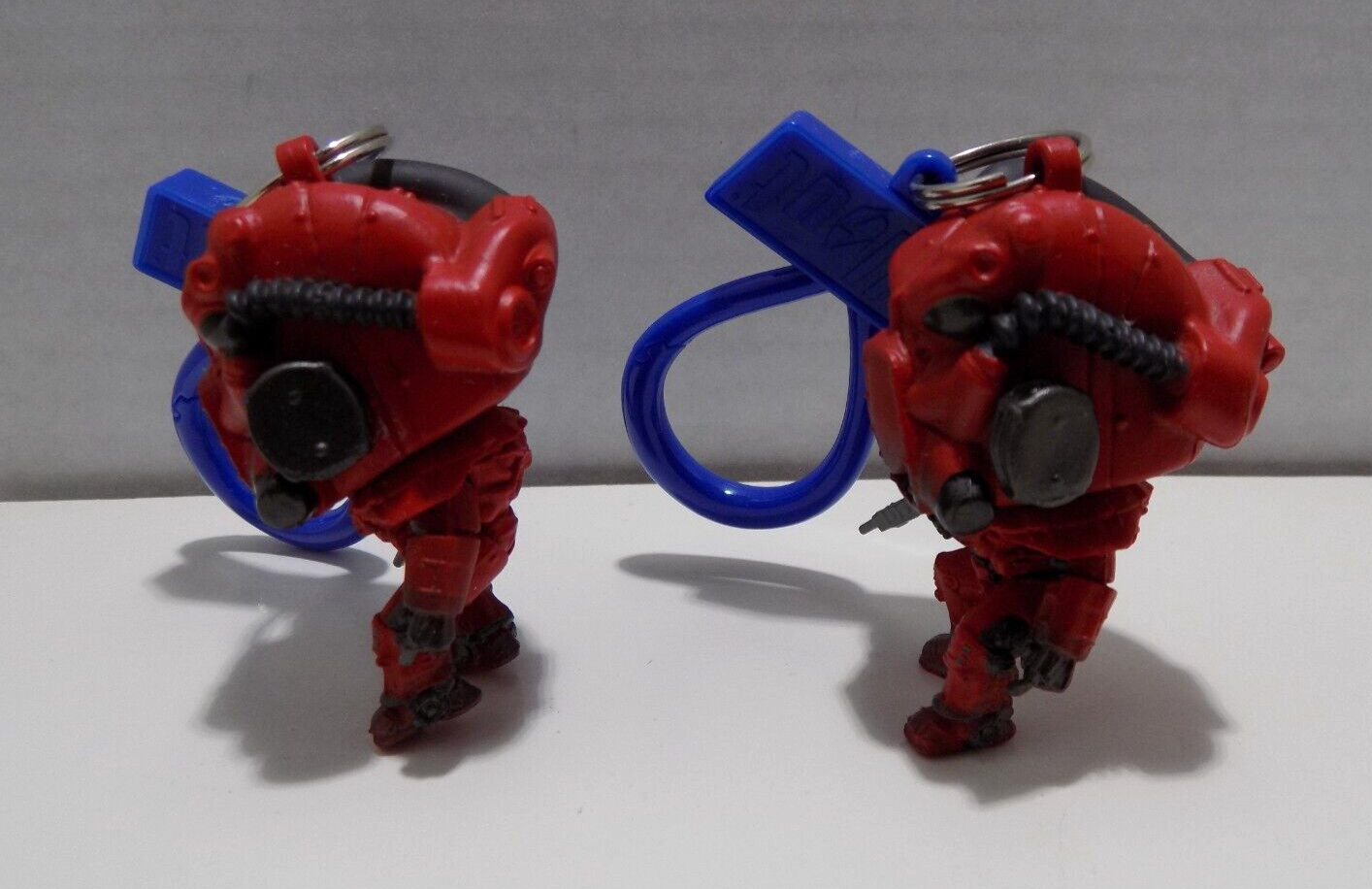 L/2 Video Game Keychain Backpack Clip On Figures Fallout 76 Red X-01 Power Armor