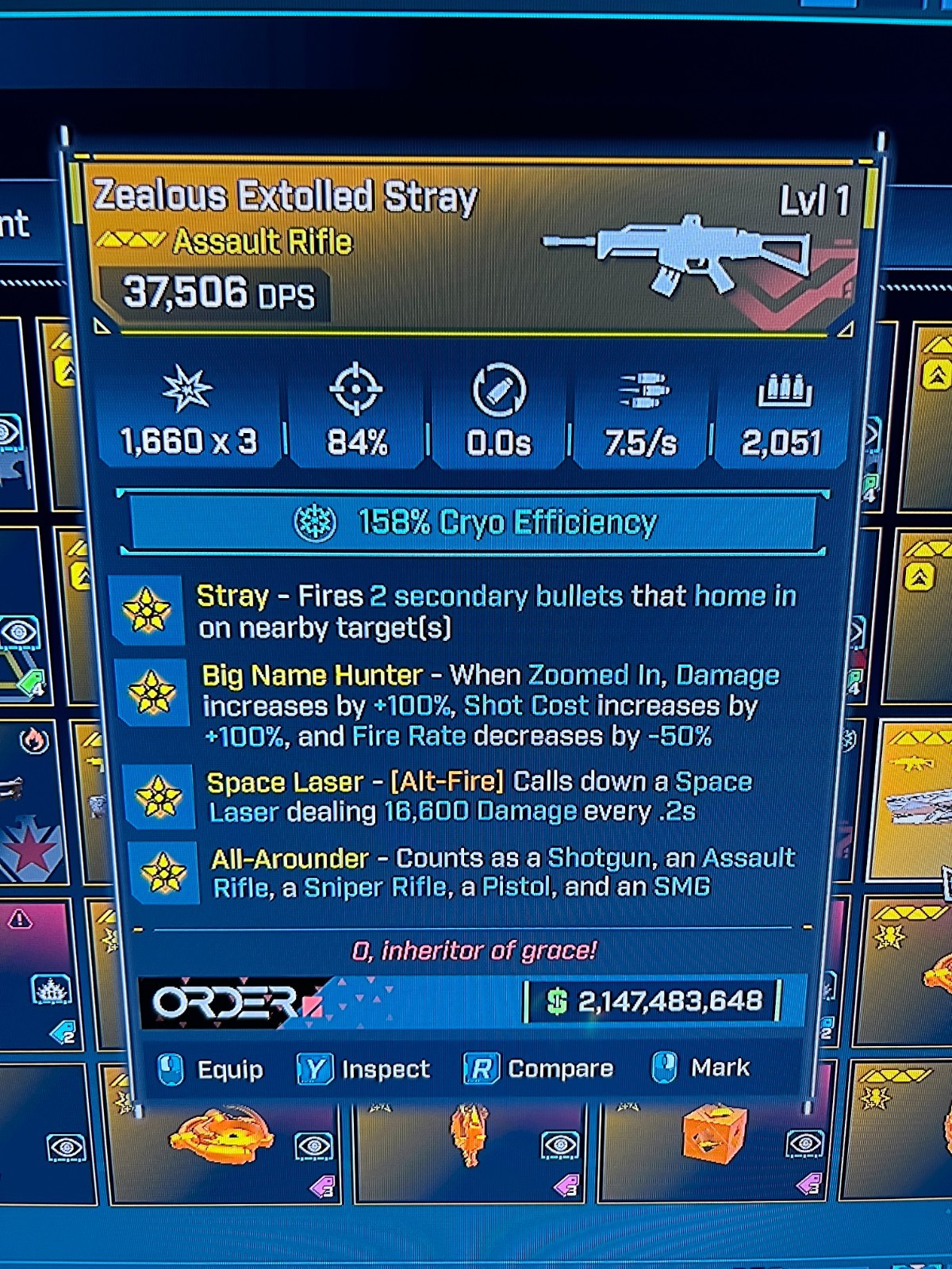 Borderlands 4✨ MODDED LVL 1 ONE 37K DPS HOMING LASER GMR RIFLE BL4 ✅PC-PS-XBOX✨