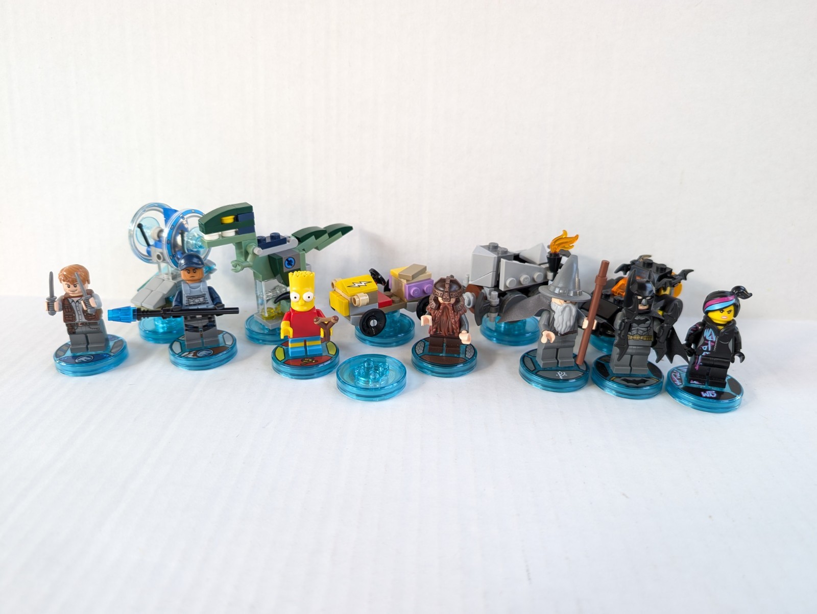 Lego Dimensions Figure Lot Jurassic World Bart Simpson LOTR