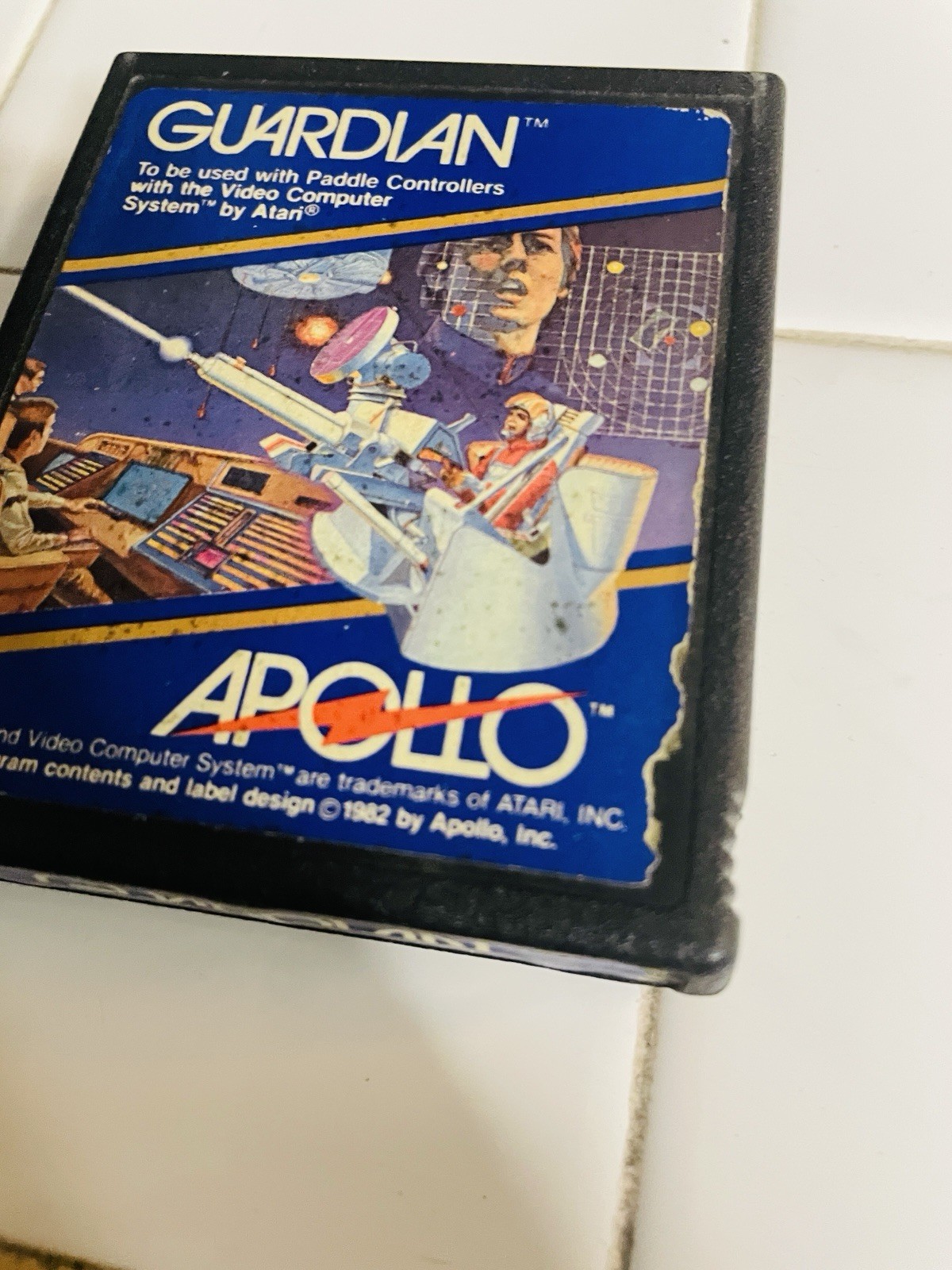 Atari 2600 GUARDIAN Game Cartridge Tested Working Screenshots In Pictures