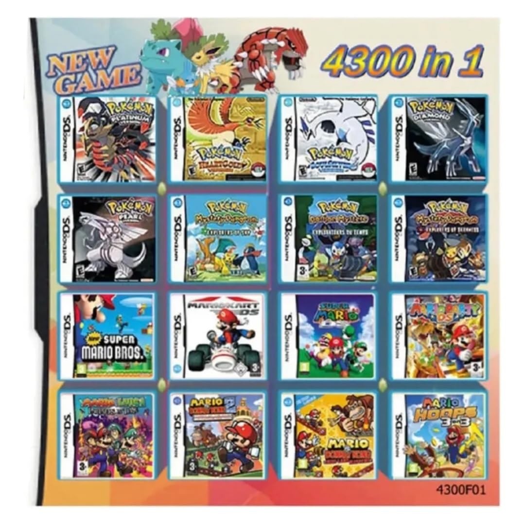 4300 in 1 Game Cartridge for Nintendo –Retro Game Collection with color box