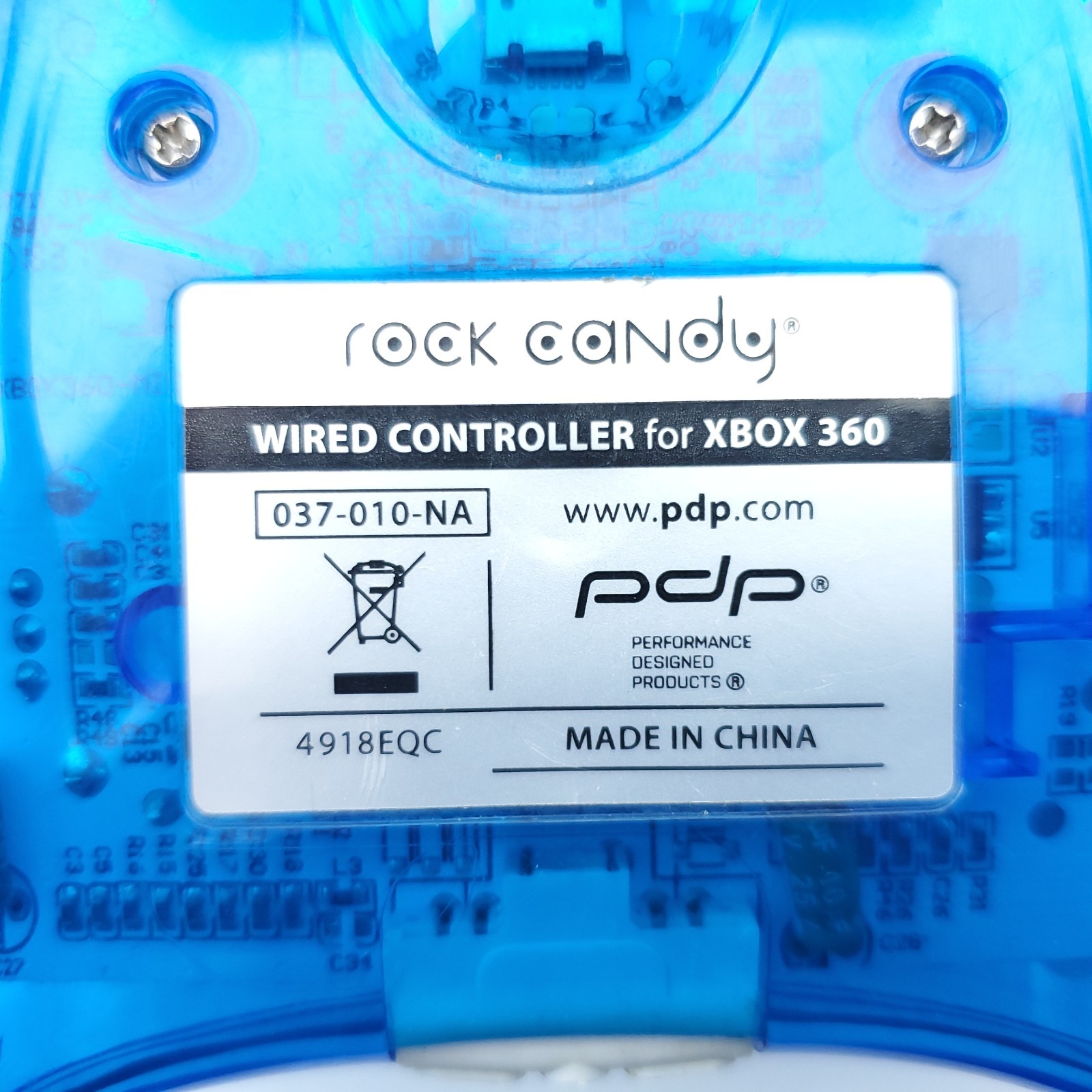PDP 037-010-NA Rock Candy Wired Controller Blue For Xbox 360