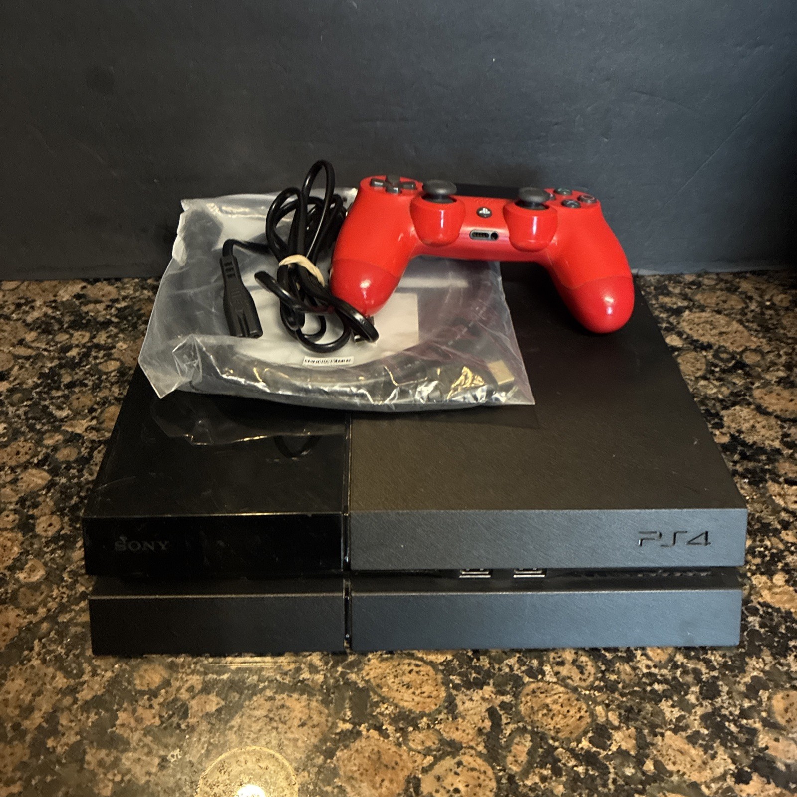 Sony PlayStation 4 CUH-1115A Upgraded 500GB SSHD W/ Red Controller HDMI Bundle
