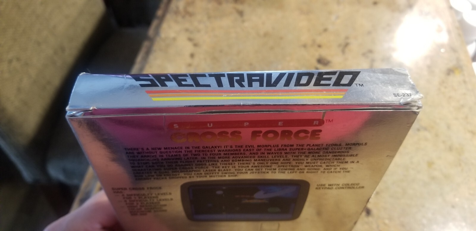 COLECOVISION SUPER CROSS FORCE COMPLETE IN BOX CIB AUTHENTIC RARE