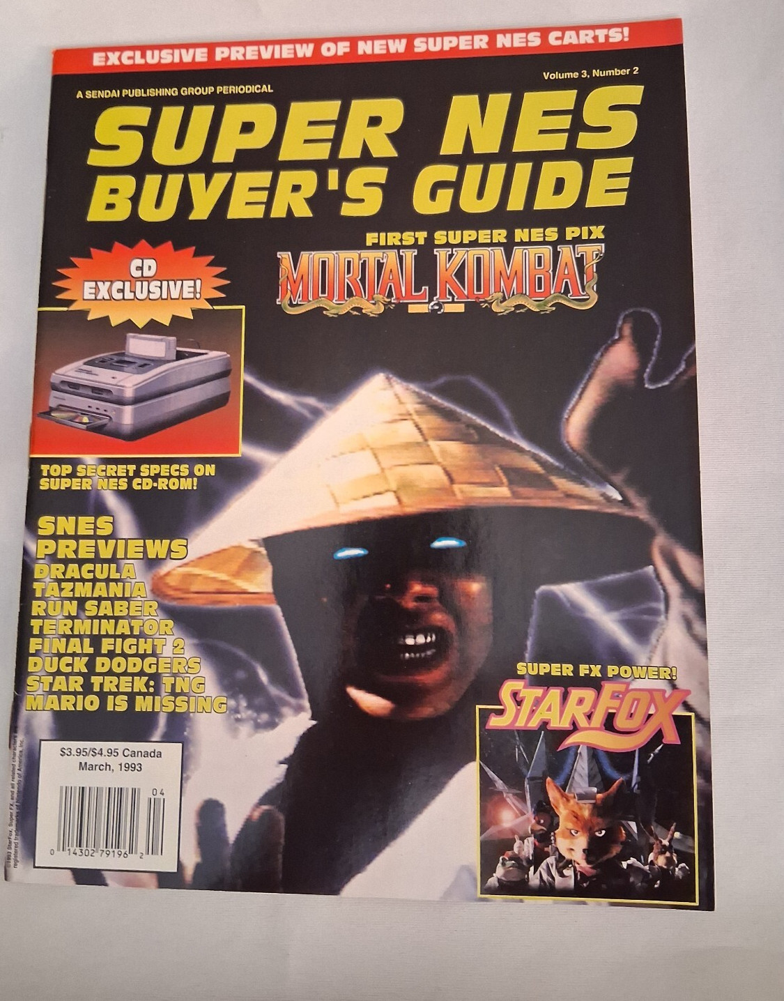 Super Nes Buyer’s Guide Video Mar 1993 Mortal Kombat