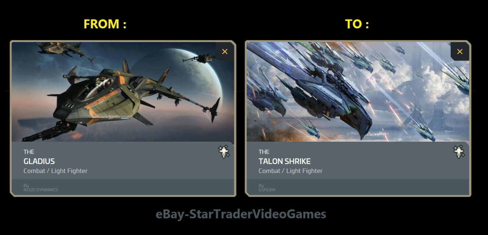 STAR CITIZEN – SHIP UPGRADE TO ESPERIA TALON SHRIKE – CCU SELECTION
