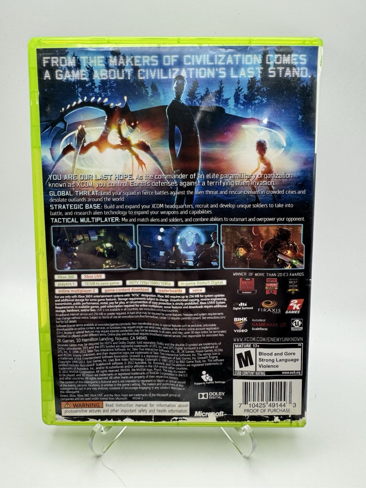 XCOM: Enemy Unknown for Xbox 360 Tested And Confirmed Working No Manual