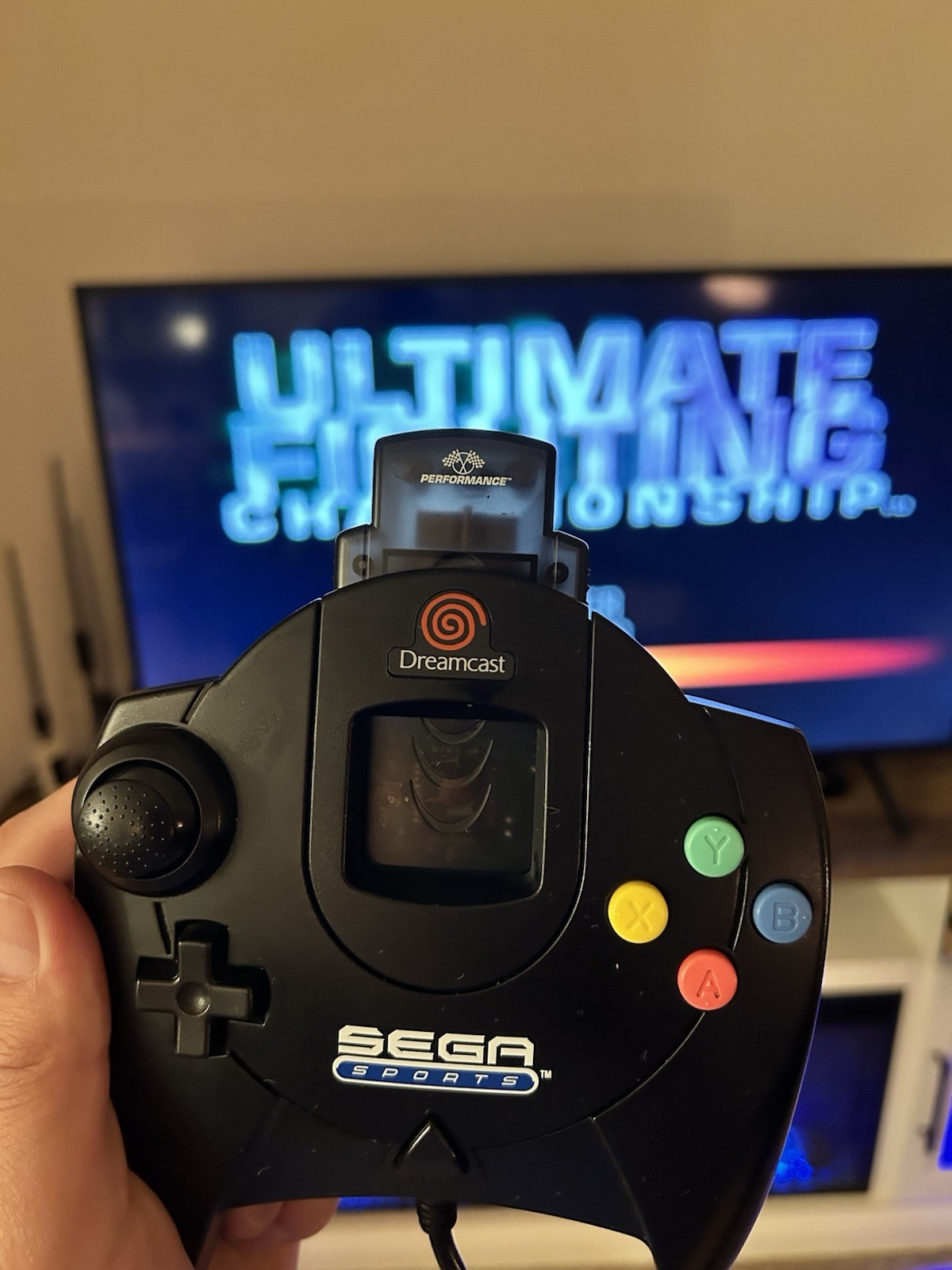 Performance Sega Dreamcast Sports Turbo Wired Controller, Black (HKT-7700) -VMU