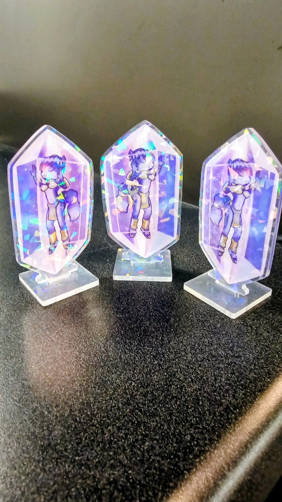 Krystal Starfox Adventures HOLOGRAPHIC Standee Crystal 4 Inch Decor Art